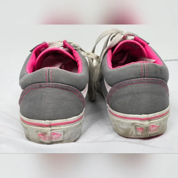 Vans Old Skool  Lace Up Low Sneakers Women's Size 8.0 / Men's Size 6.5 Gray Pink - Picture 6 of 9